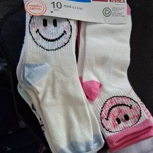Wonder Nation Colorful Smiley Face Socks